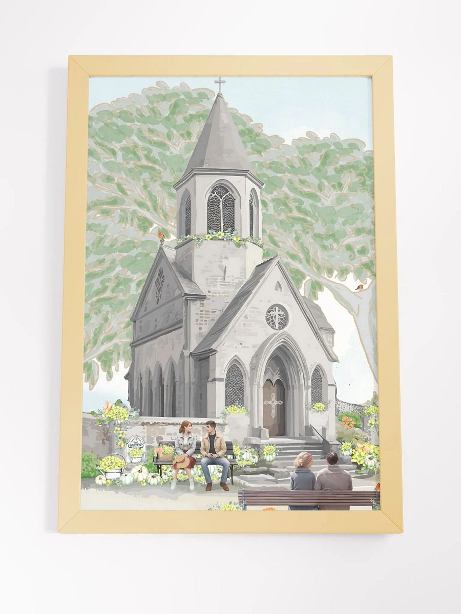 Happy Autumn English Church Garden Print 2 product image (5)