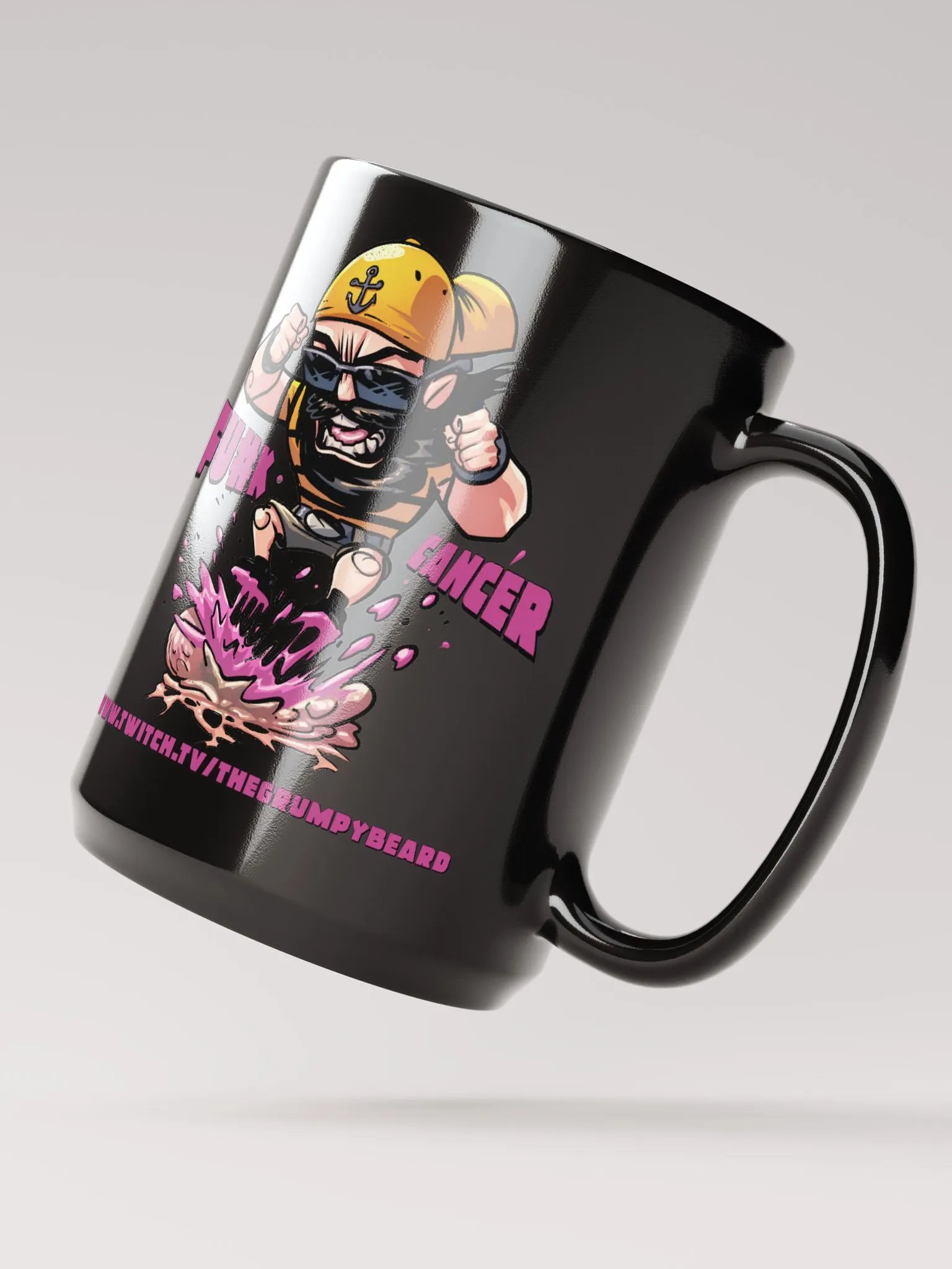 F#CK CANCER STOMP - Black Glossy Mug product image (2)