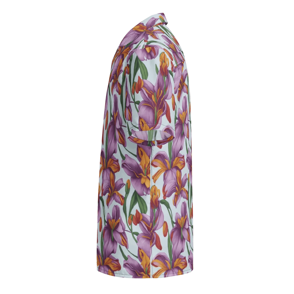 Floral Pattern Peruvian Lily Flowers Hawaiian Shirt product image (3)
