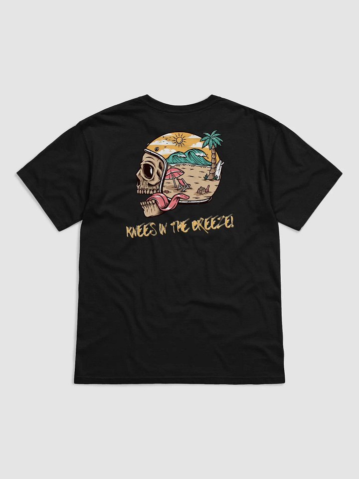 Knees in the Breeze! Motorcycle Crew Neck T-Shirt Back product image (1)