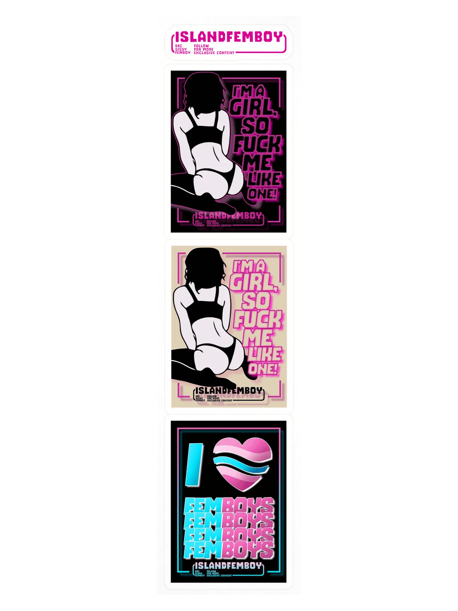 ISLANDFEMBOY : Sissy Sticker Pack : Femboy : Twink product image (4)