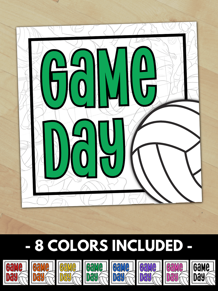 Volleyball Game Day Gift Tags - 8 Colors Included product image (1)
