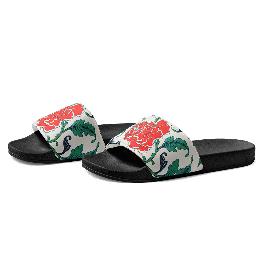 Red floral pattern. Women's Slides product image (1)