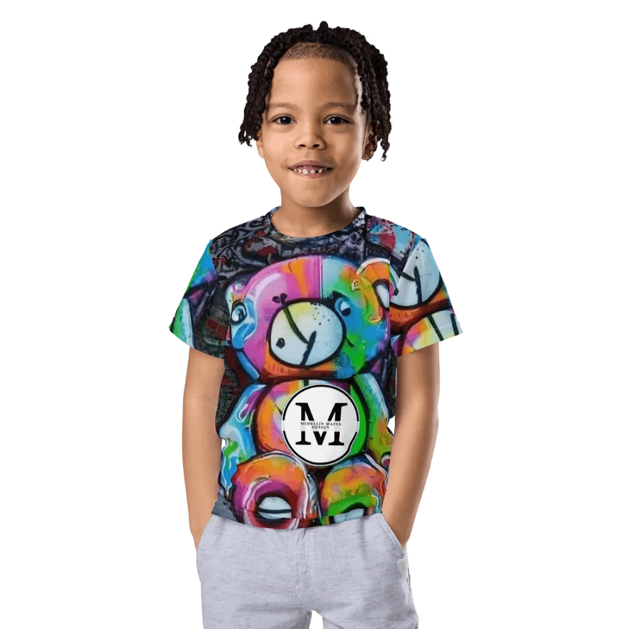 Graffiti Teddy Bear Kids T-Shirt product image (11)