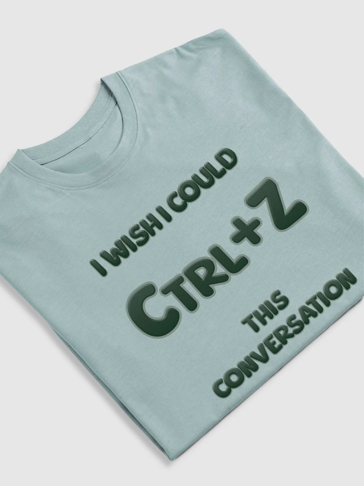 【Ctrl+Z】Green Text Men's Premium Heavyweight Tee product image (3)