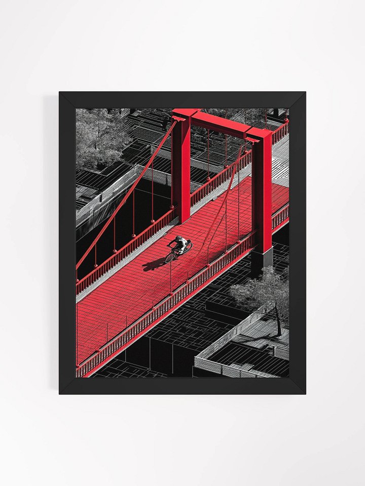 Red Bridge Passage Framed Matte Wall Art Canvas product image (2)