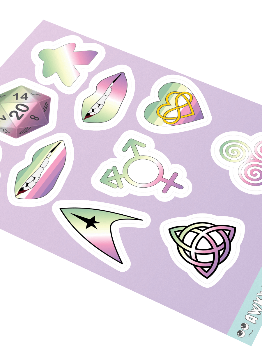 Genderfae Pride Mixed Designs Sticker Sheet product image (2)