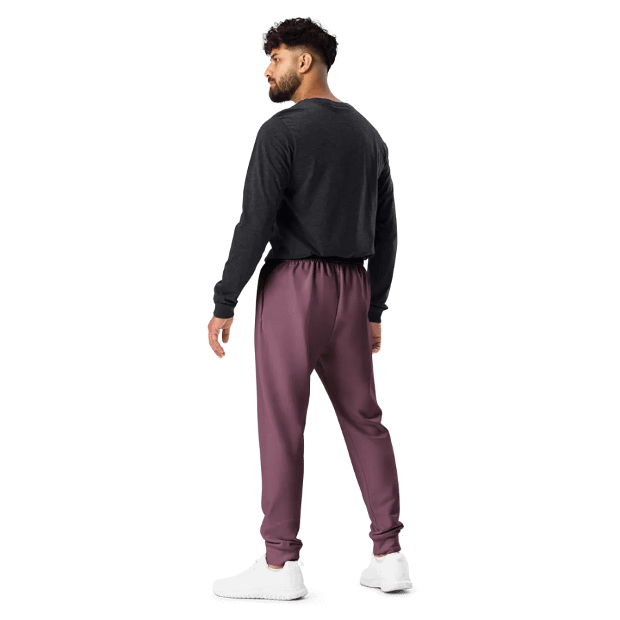 Plain Deep Purplish Red Soft Summer Recycled Polyester Premium Men's Joggers by Treasure Pie product image (10)