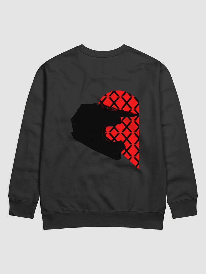 Valentine Matching Off-Road Helmet Heart Crewneck (Black-Left) product image (2)