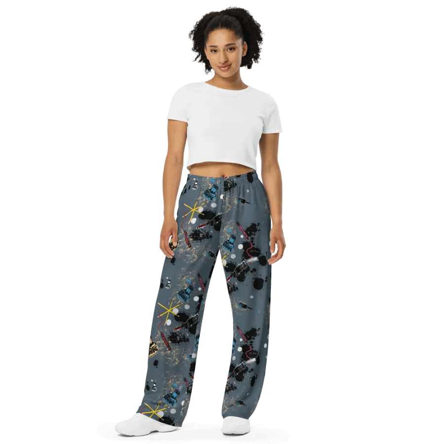 SplatterWear #6 Wide Unisex Pants/Steel product image (3)