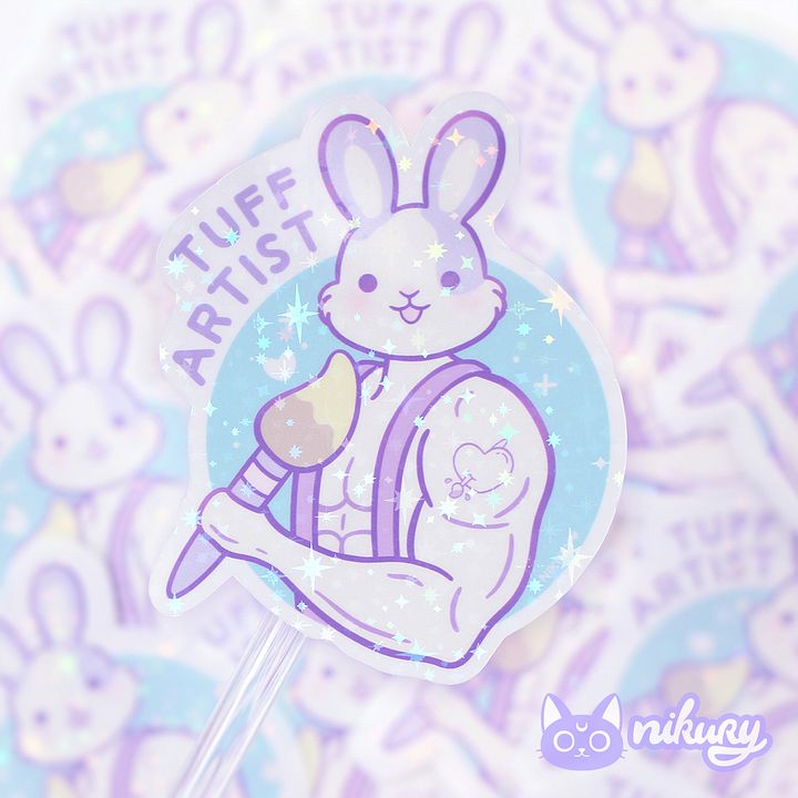 Glitter Tuff Artist Bunny Sticker product image (1)