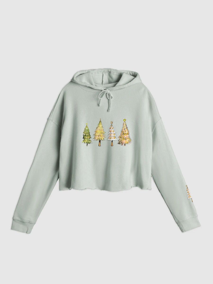 Chickadee Christmas Tree Cropped Hoodie product image (1)