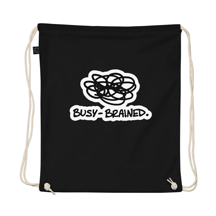 BUSY-BRAINED (bubble design) cotton drawstring bag product image (1)