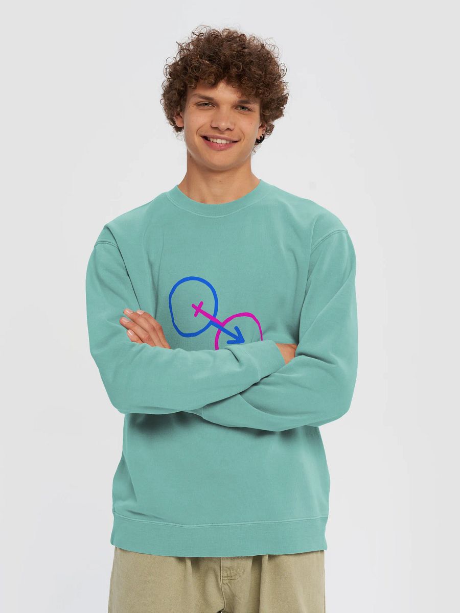 Male & Female Natural Love Pigment Dyed Sweatshirt product image (3)