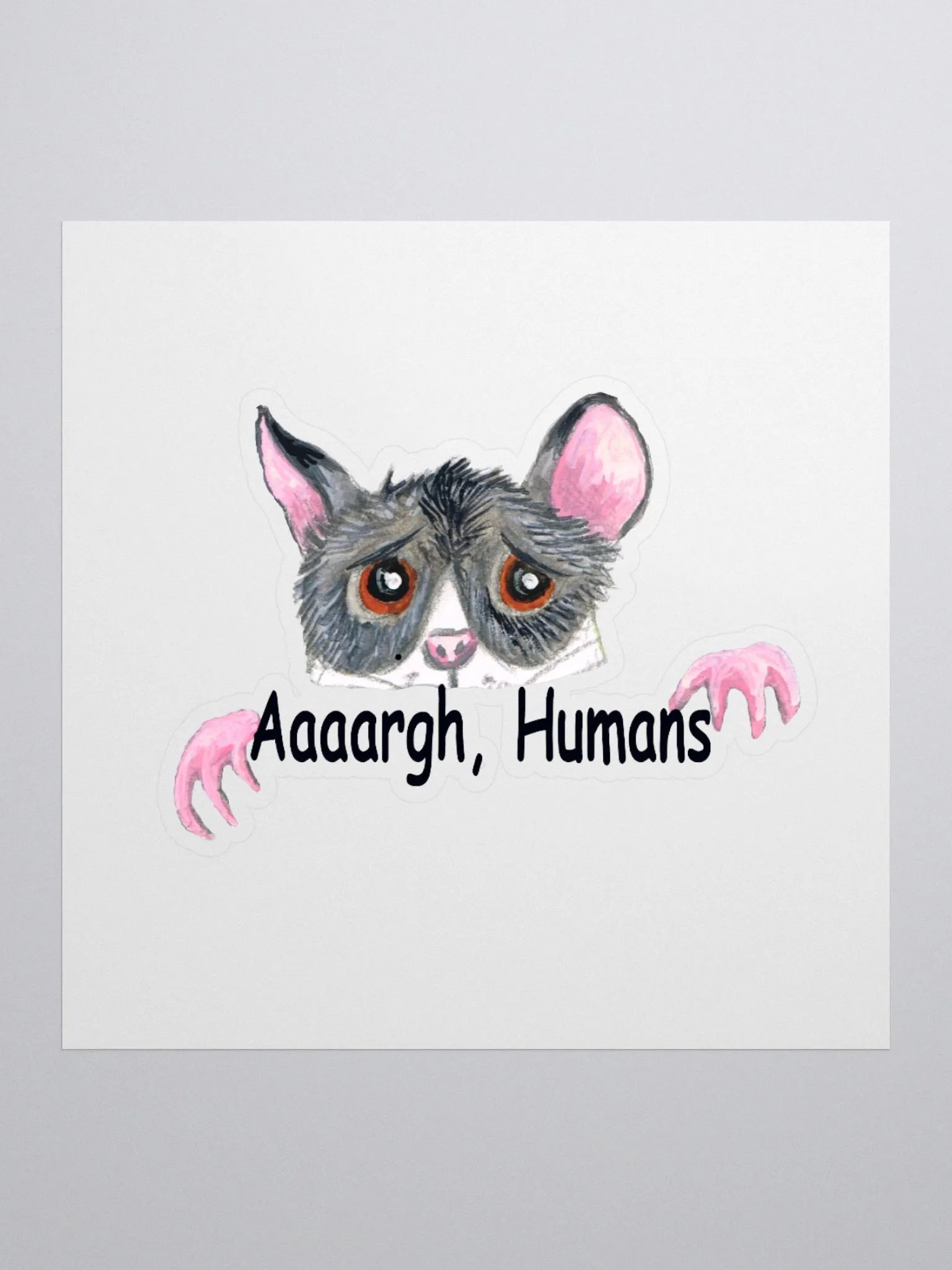 Rat scared of humans sticker product image (2)