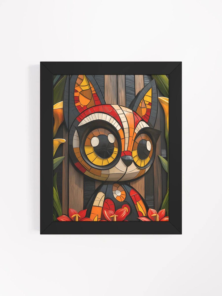 Framed art work, titled 