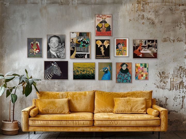 Vintage Gallery Wall Set of 12 Eclectic Art DIGITAL Prints product image (1)