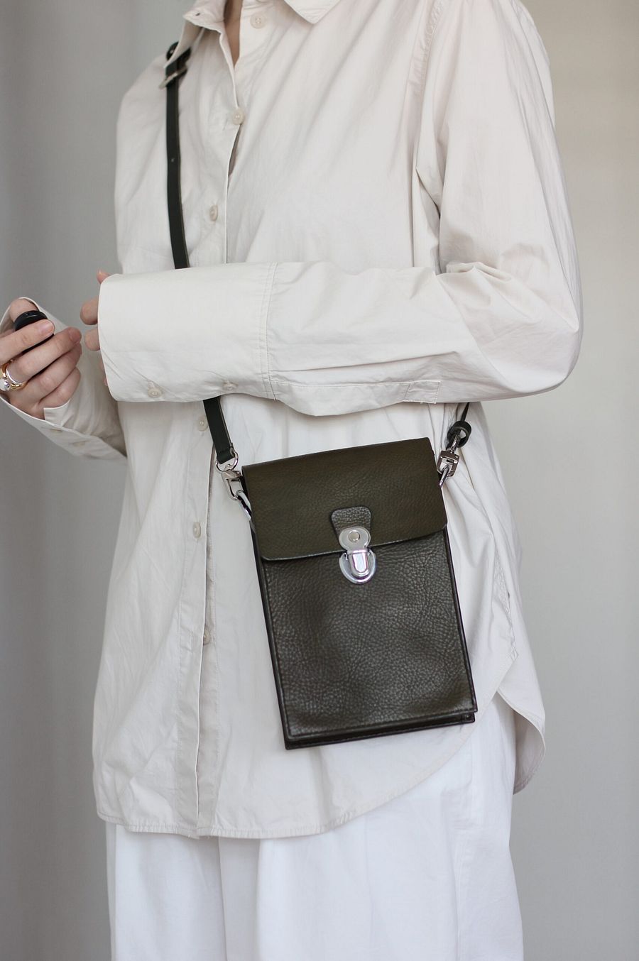 Vegetable Tanned Leather Satchel in Oliva product image (1)