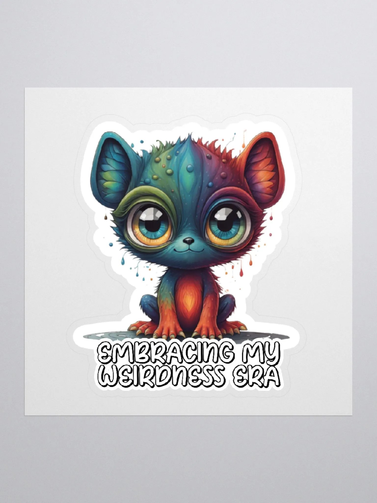 Embracing My Weirdness Era-Colorful Creature Sticker-Rainbow Sticker-LGBTQIA+ Sticker product image (2)