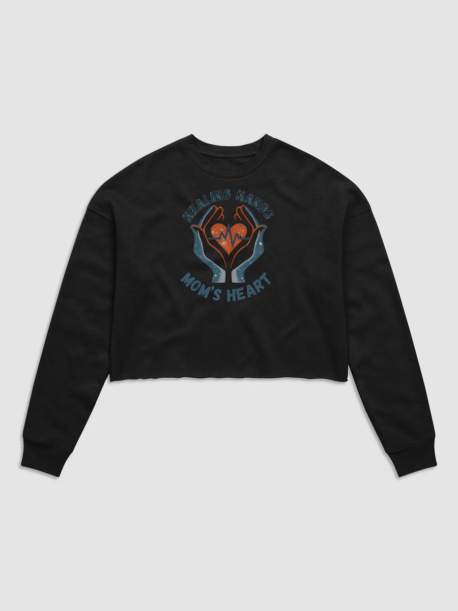 MOM'S HEART, Heartfelt Healing Women's Crop Sweatshirt product image (2)