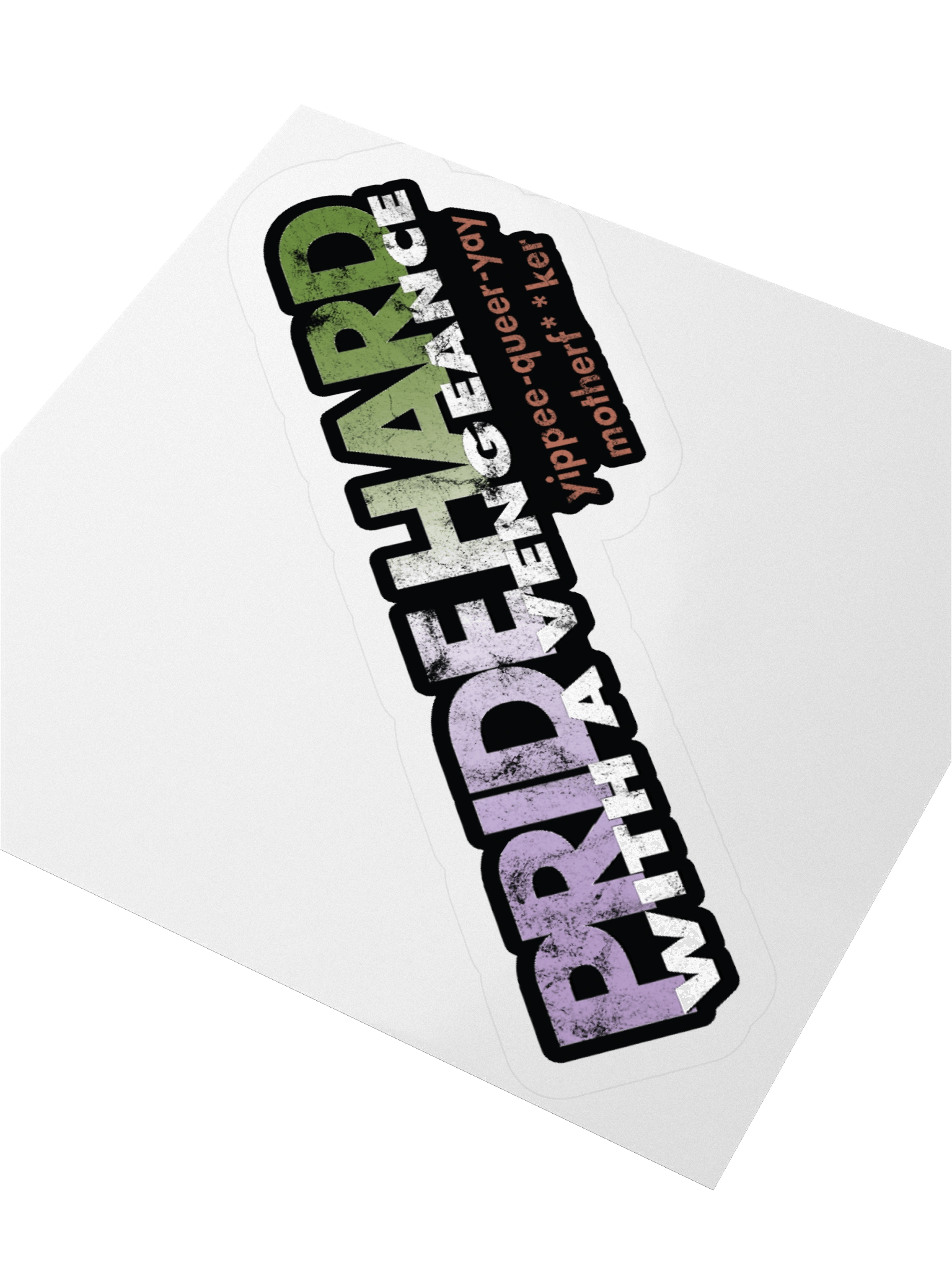 Genderqueer "Pride Hard" Sticker product image (3)