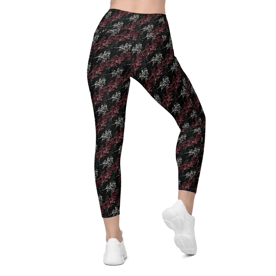 Black All-Over Print Leggings with Pockets product image (12)