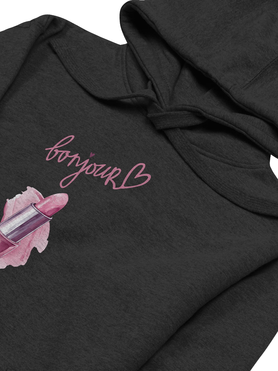 Bonjour Pink Lipstick Illustrated Hoodie product image (11)
