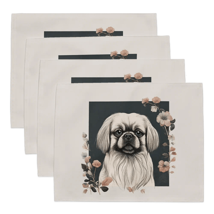 Floral Pekingese Placemat Set product image (2)