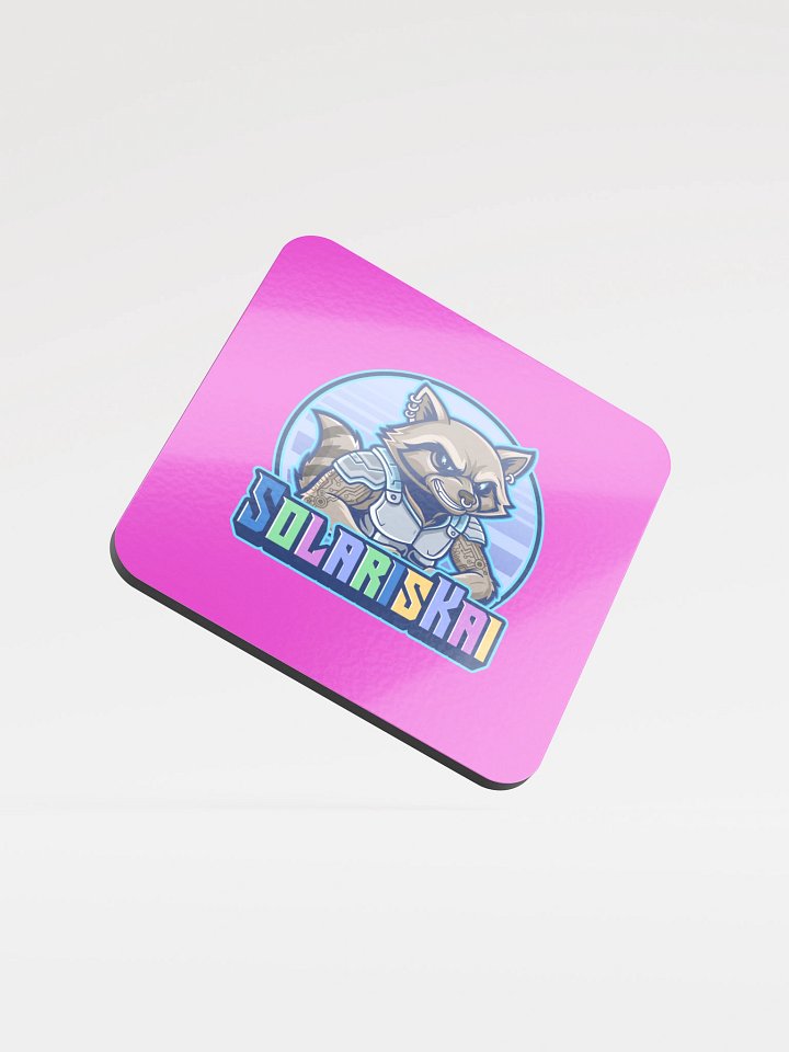 Kai the Raccoon Glossed Coaster product image (1)