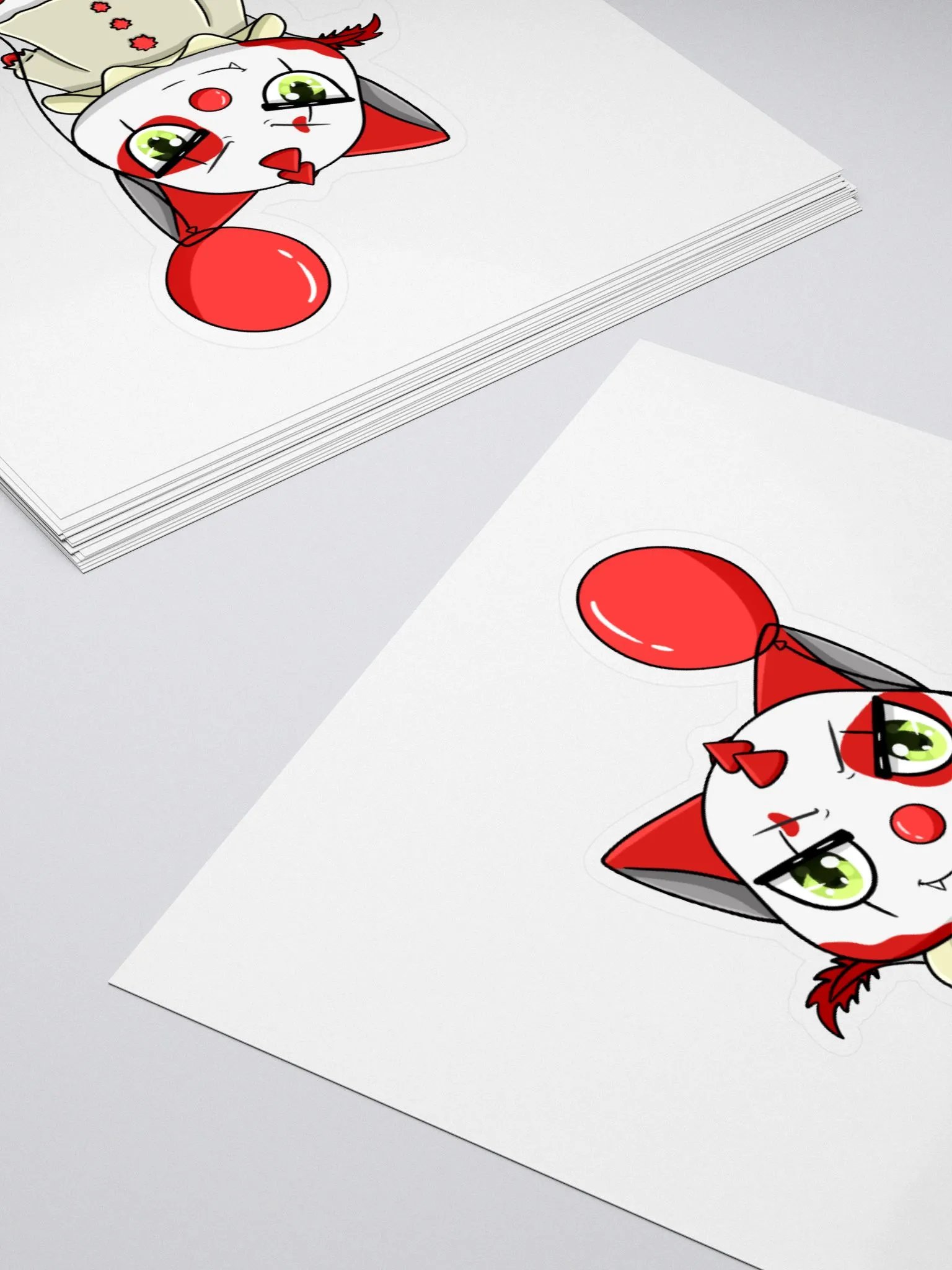 Crimson Clown Kiss-Cut Sticker product image (4)