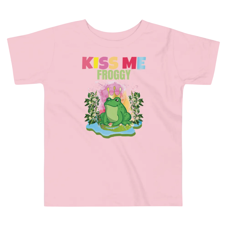 Kiss Me Froggy Colorful Funny Kids T-Shirt – Trendy Bella + Canvas Toddler Gift product image (3)