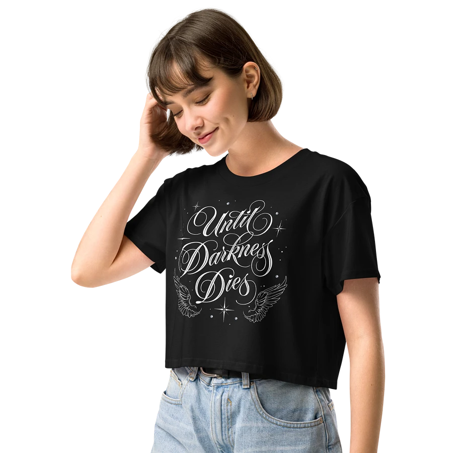 Until Darkness Dies (wings design) Women's Premium Crop Top product image (14)