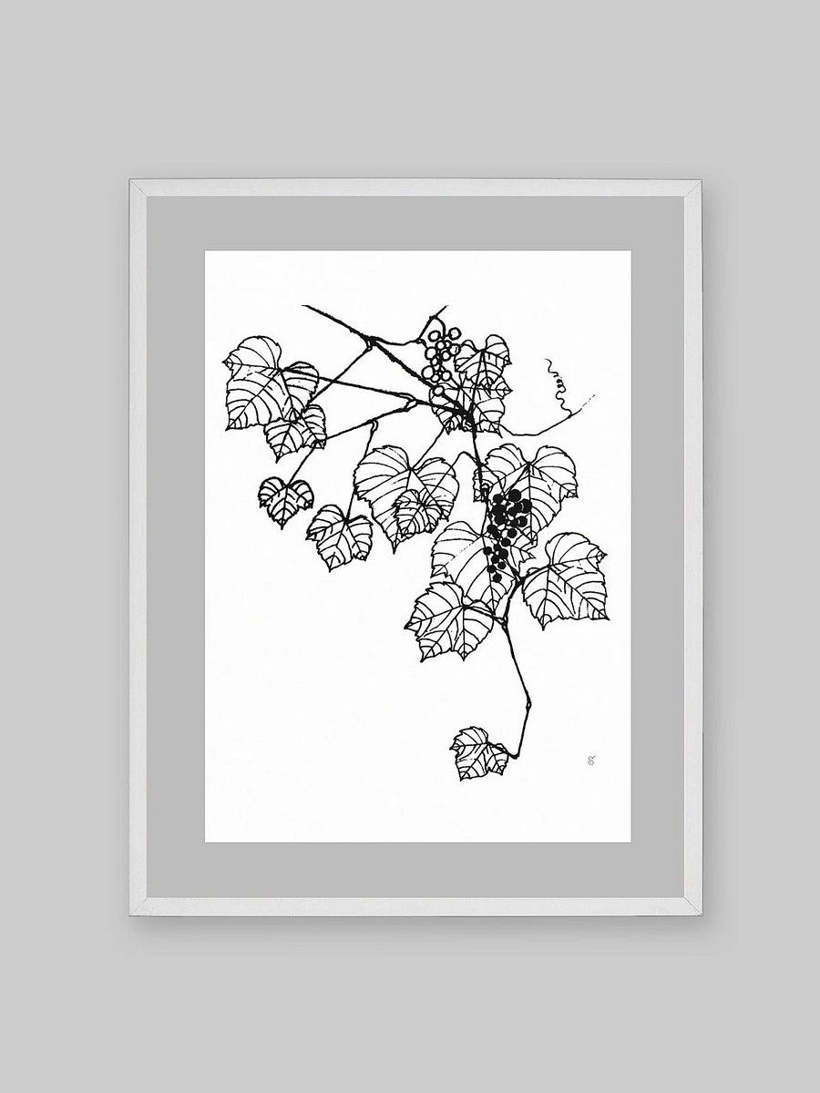 Vibrant Vineyard: Premium Matte Paper Poster - Grape Leaves Stylish product image (10)
