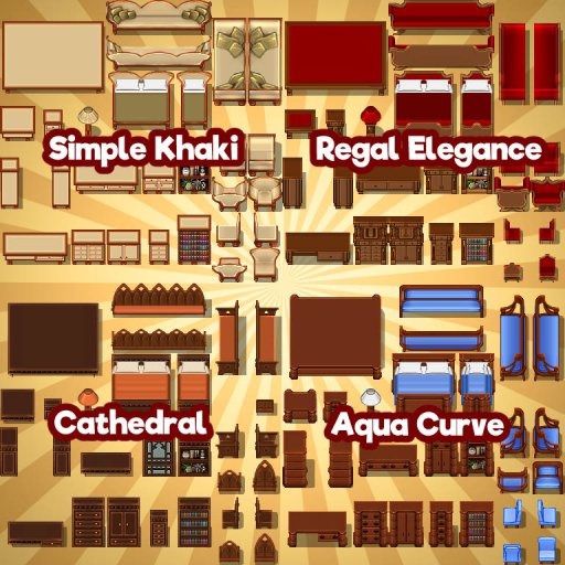 KR Furniture Store ~ Vintage Suites Tileset for RPGs product image (2)