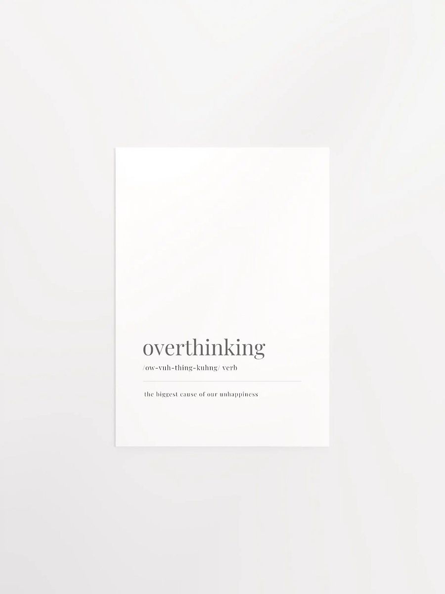 Overthinking Definition Poster Print product image (4)