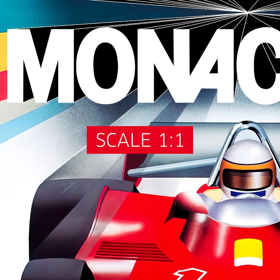 Monaco Vintage F1 Grand Prix, 1980 poster — Vintage Formula 1 poster, Monaco Grand Prix poster, retro travel poster product image (4)