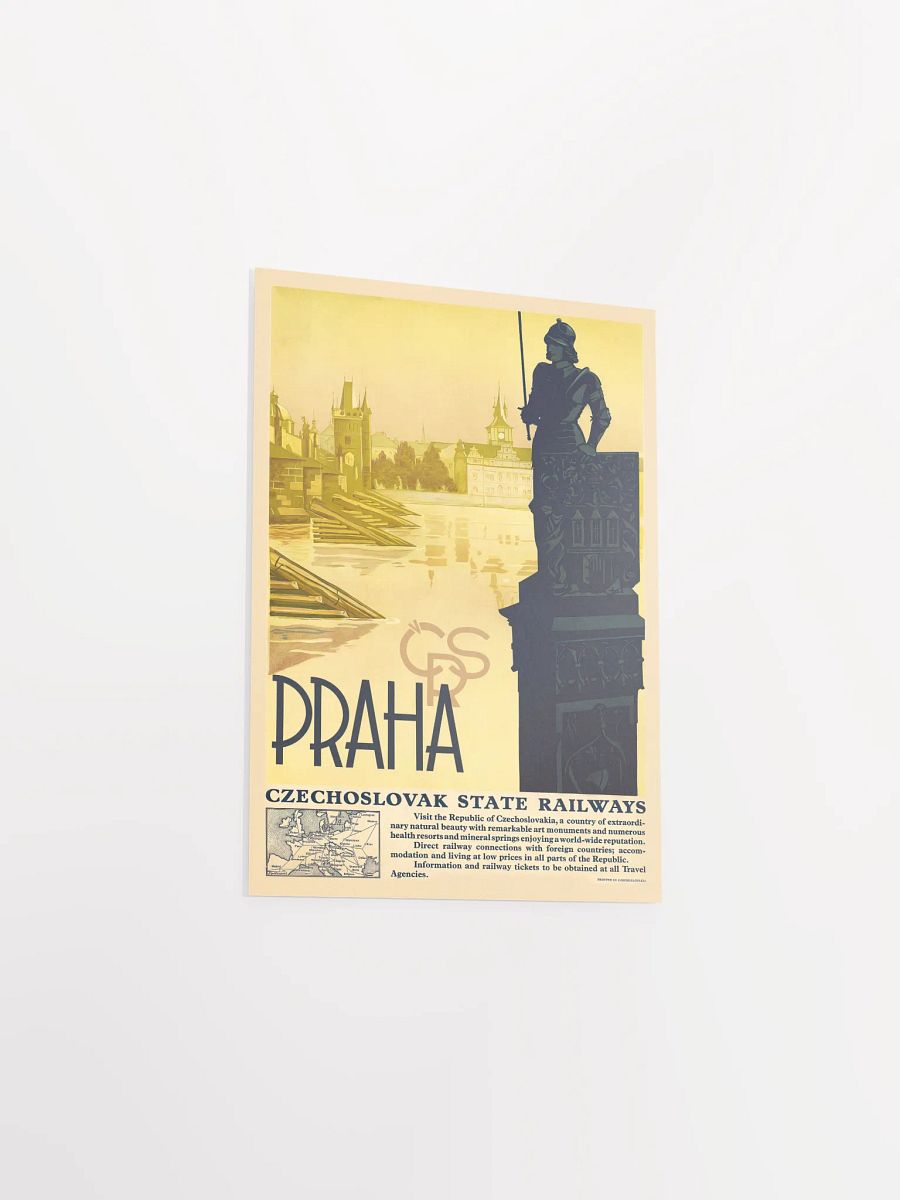 Prague Czech, 1920s — Retro travel poster, vintage travel print product image (9)