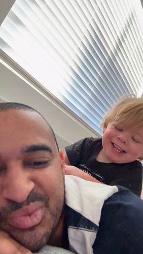 Good morning ☀️ from the Gerdes household. 😆 #dadandson #dadlife #toddlerlife
