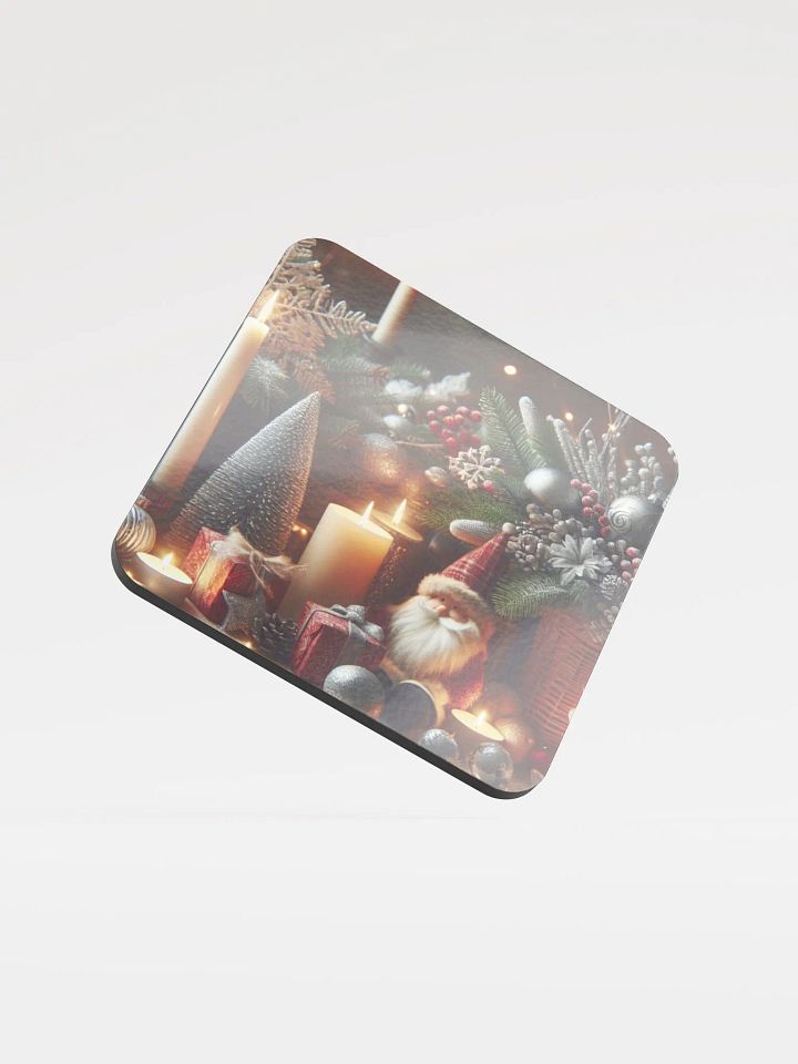 Cheerful Christmas Tree Decorated Coaster product image (1)