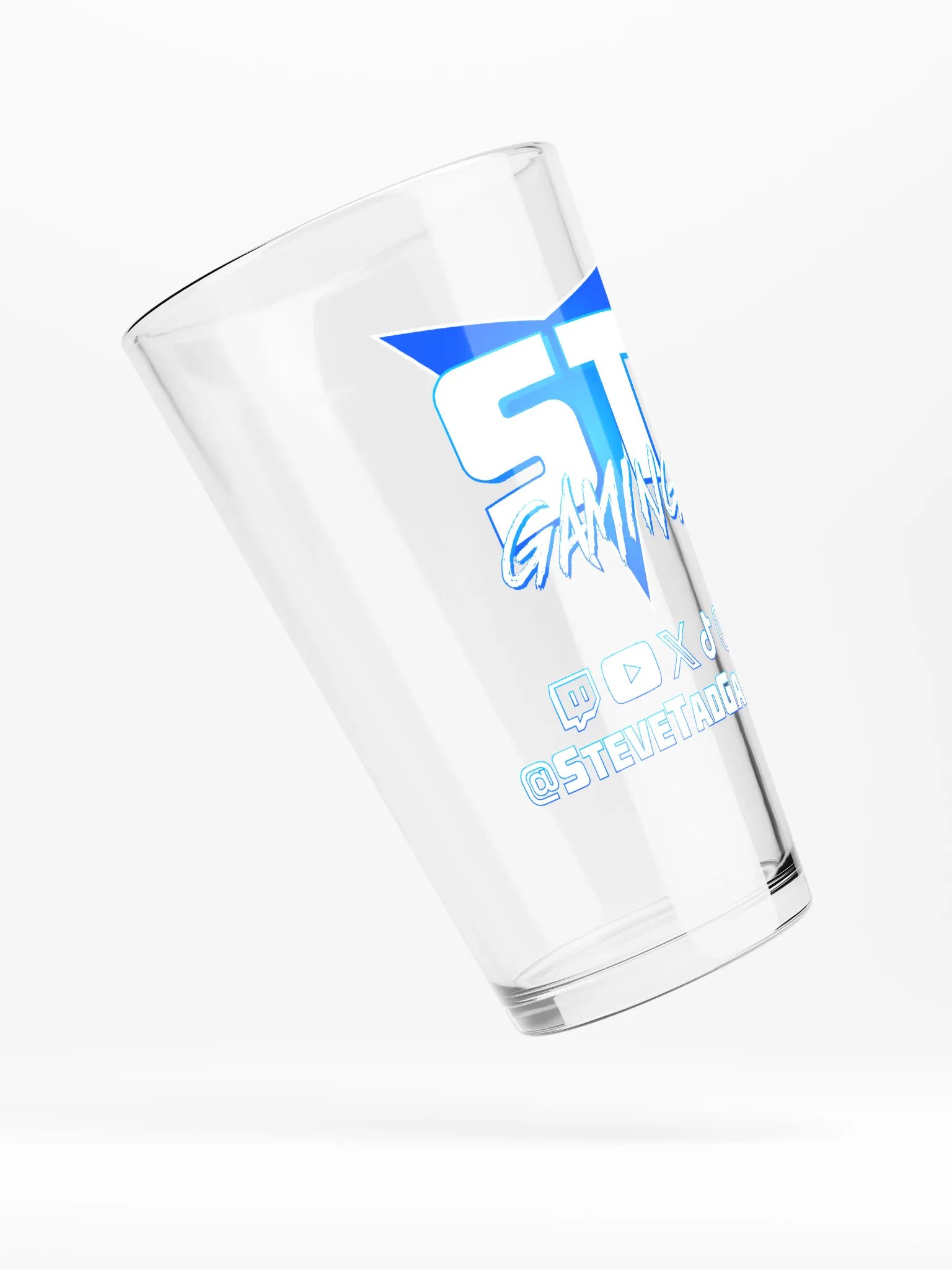 Steve Tad Gaming Logo Pint Glass product image (4)