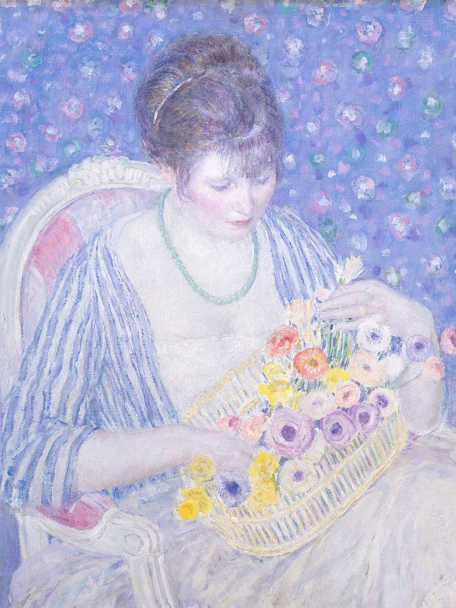 Frieseke Flowers Fine Art Scrunchie with Bow product image (4)