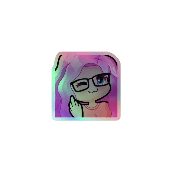 A Holographic Peachy Hello Sticker product image (1)