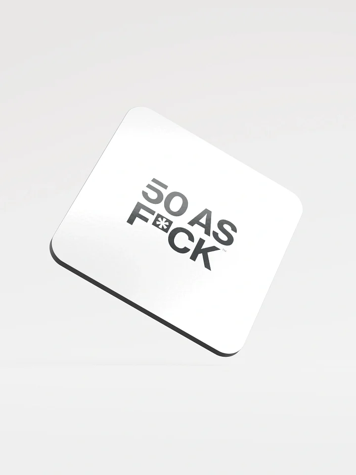 50 as FCK™ - Glossed Cork Coaster product image (1)