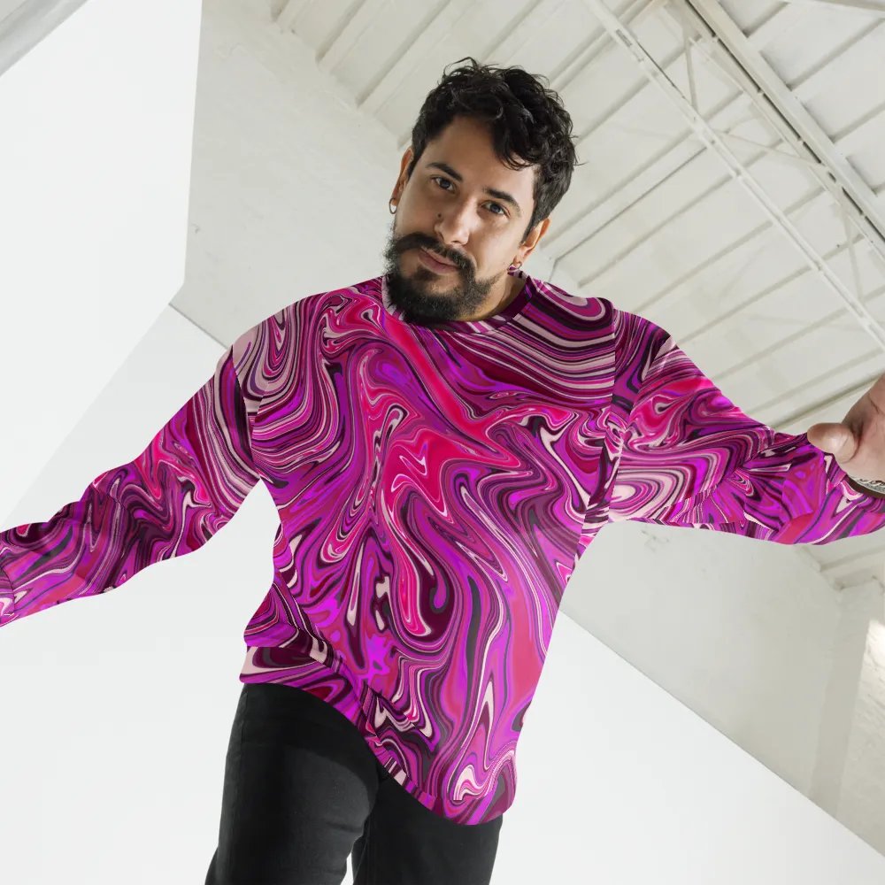 Sweatshirt - Pink and Purple Digital Fluid Art product image (11)