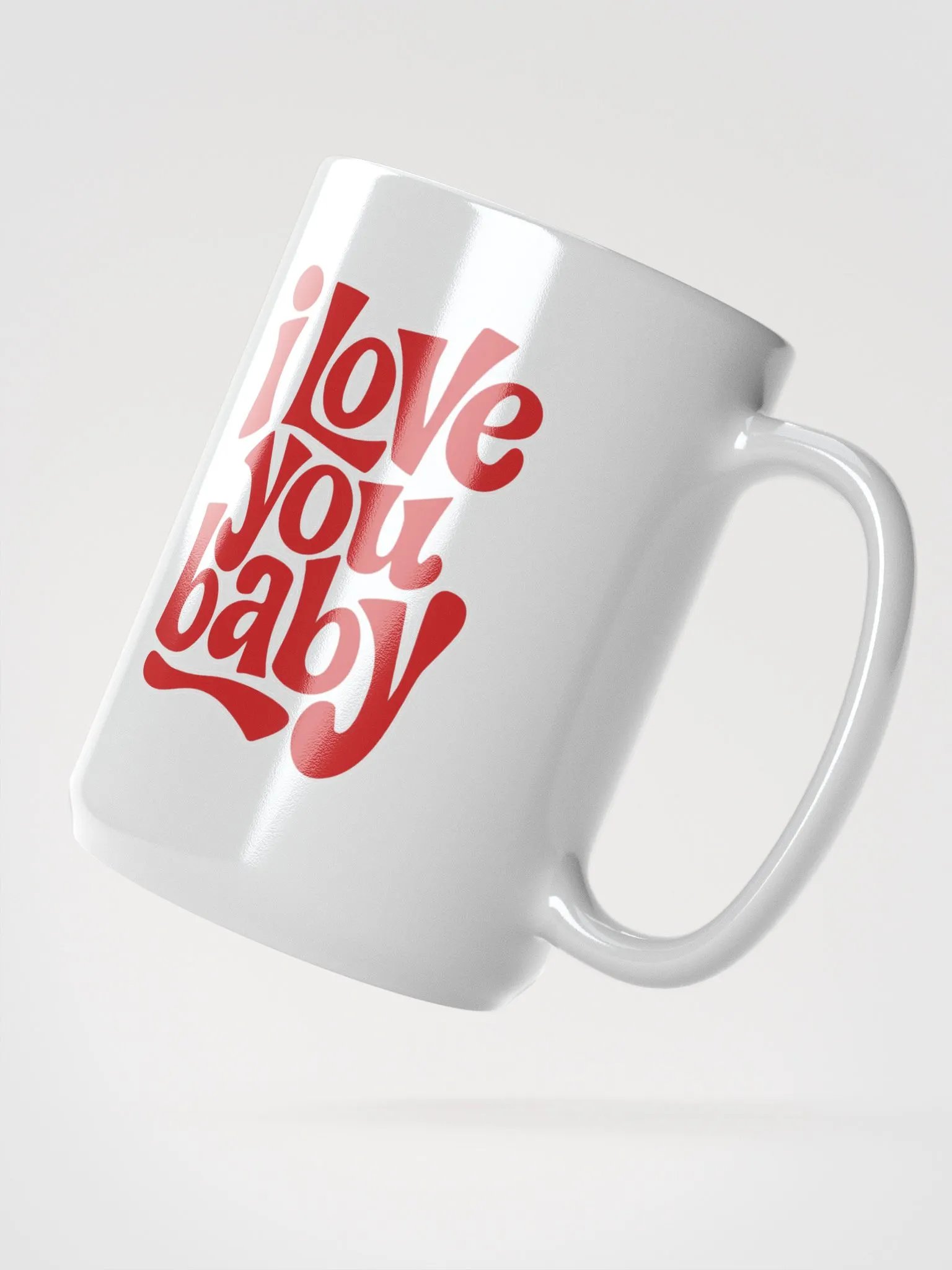 Bold Love Statement White Glossy Mug product image (2)