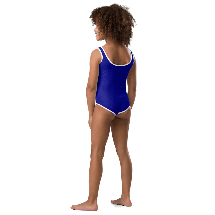 Kids Plain Color Navy Blue Swimsuit product image (2)