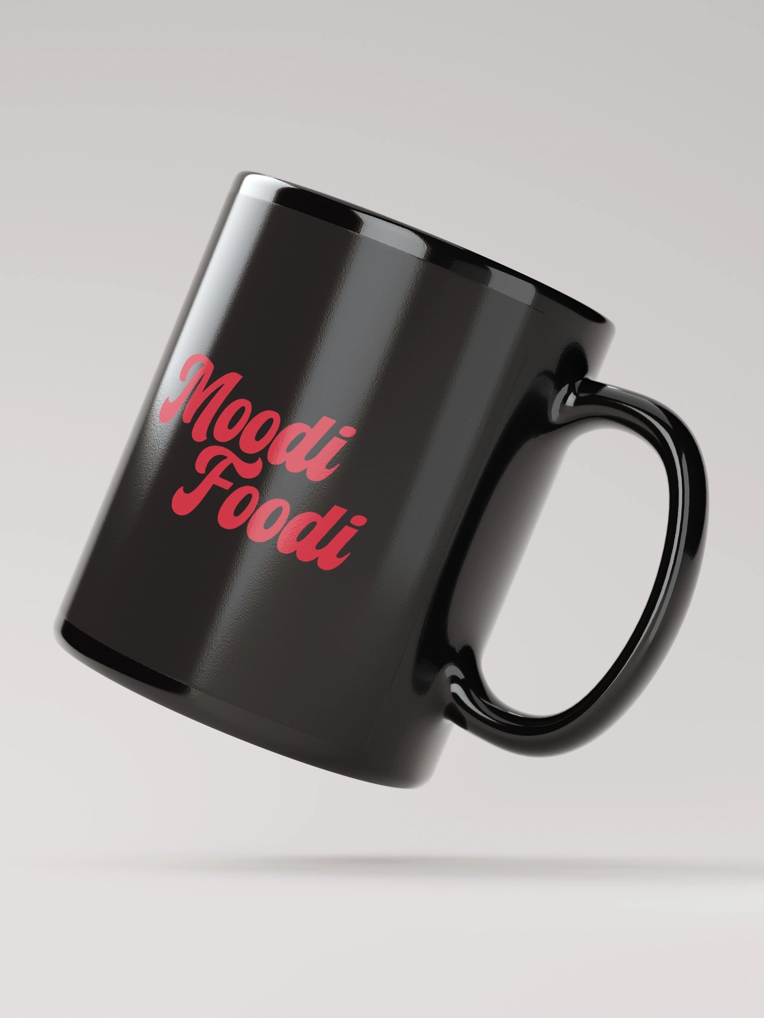 Moodi Foodi Originals Black Mug – Ketchup with Matte Center Finish product image (2)