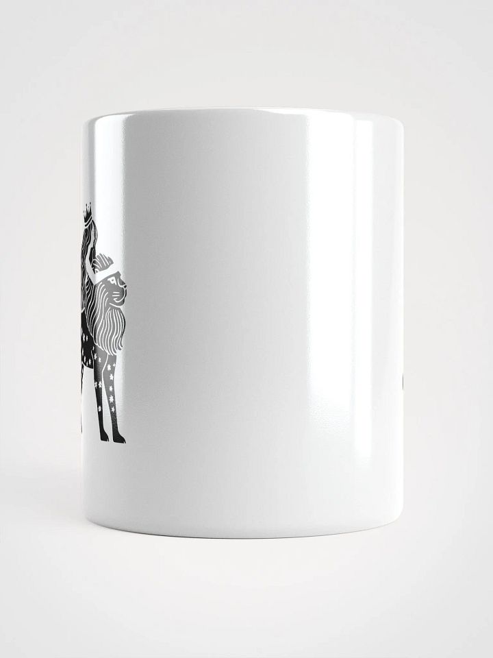 Midnight Reflections Mug - Leo Zodiac Line Art | Lion Star Sign Artwork for Astrology Lovers product image (2)