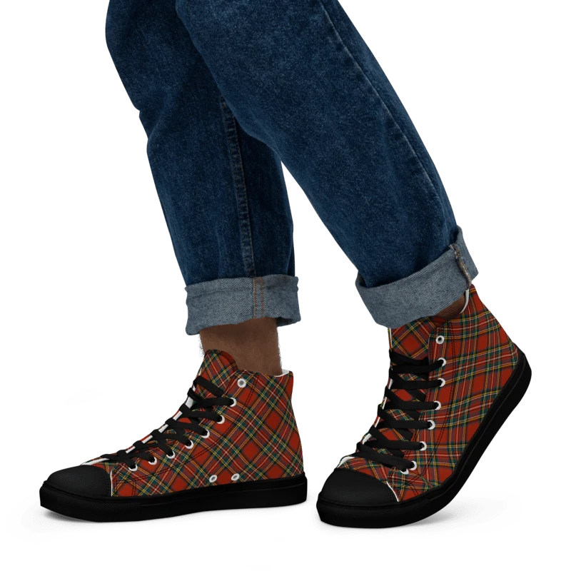 Royal Stewart Tartan Men's High Top Shoes product image (5)