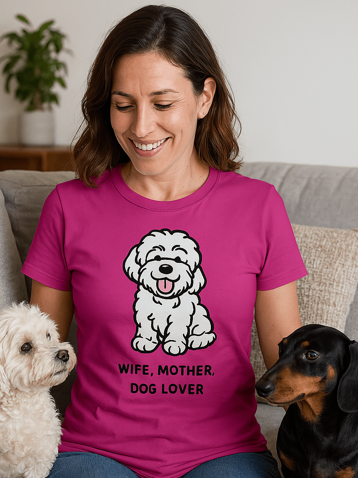 Wife Mother Dog Lover Cartoon T-Shirt product image (1)